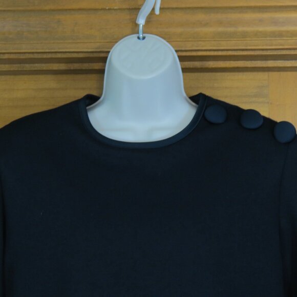 NWT Caron Black Knit Dress Long Sleeve Tiered Size 14 - Picture 3 of 11